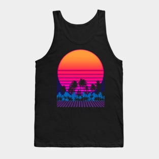 80s Vaporwave retro sunet Tank Top